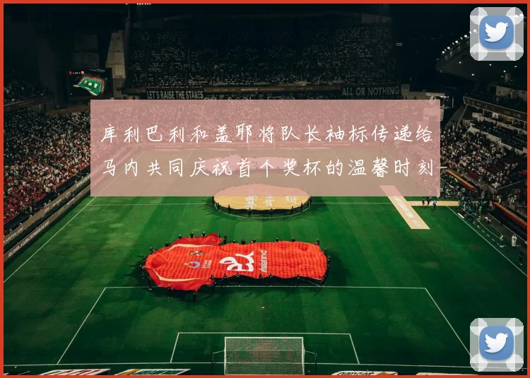 库利巴利和盖耶将队长袖标传递给马内共同庆祝首个奖杯的温馨时刻